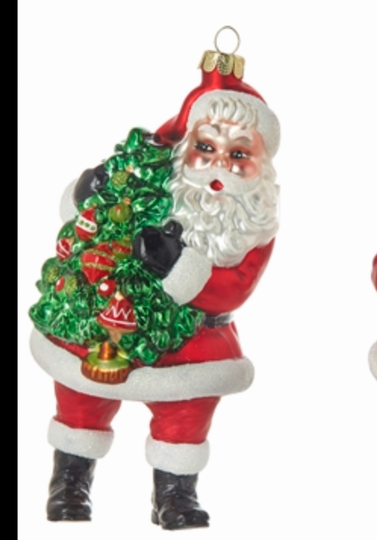 Raz Imports Santa Blown Glass Ornament