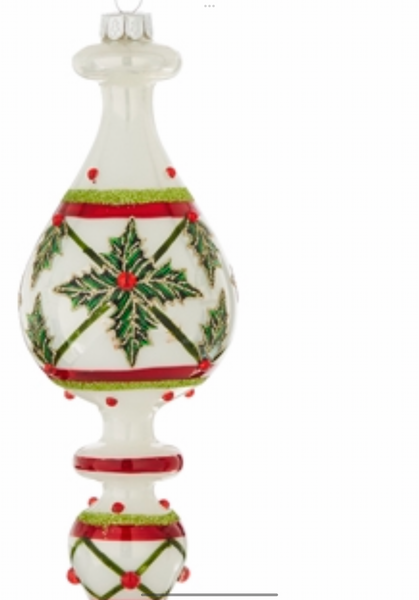 Raz Finials White Red Green