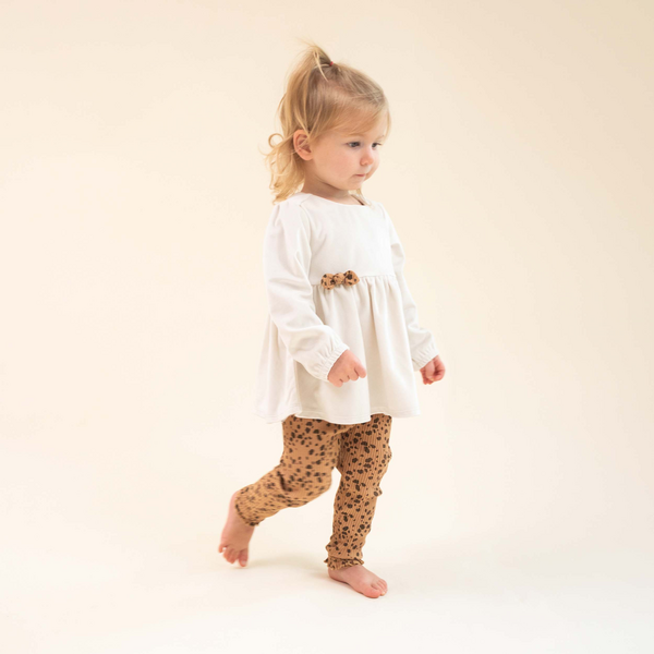 Mud Pie Velvet Fawn Tunic and Leggings Set