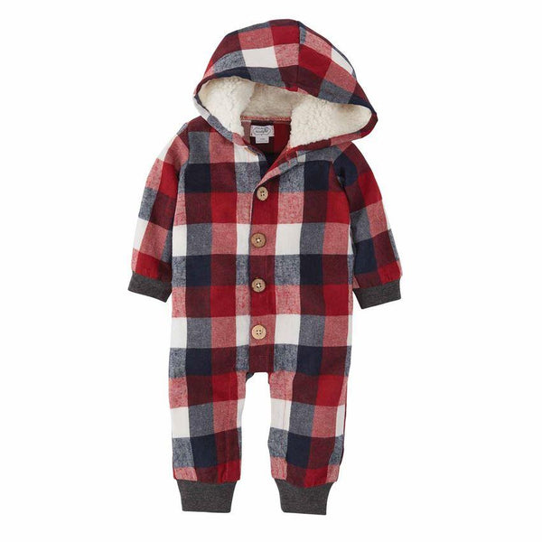 Mud Pie Infant Buffalo Plaid Hoodie