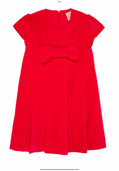 The Beaufort Bonnet Company Darcy Dress - Richmond Red Velveteen