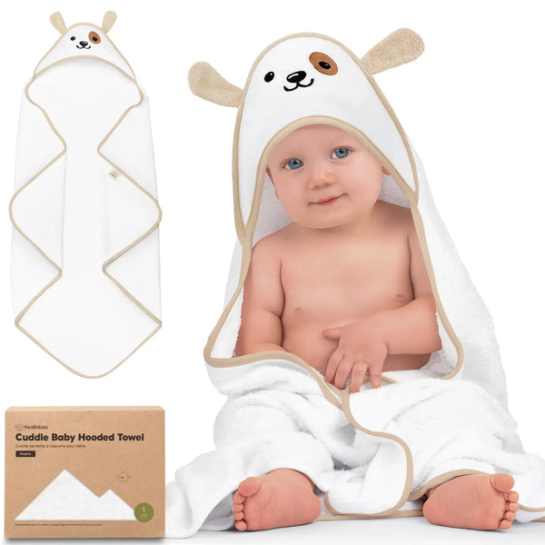 KeaBabies Cuddle Baby Hooded Towel - Dog