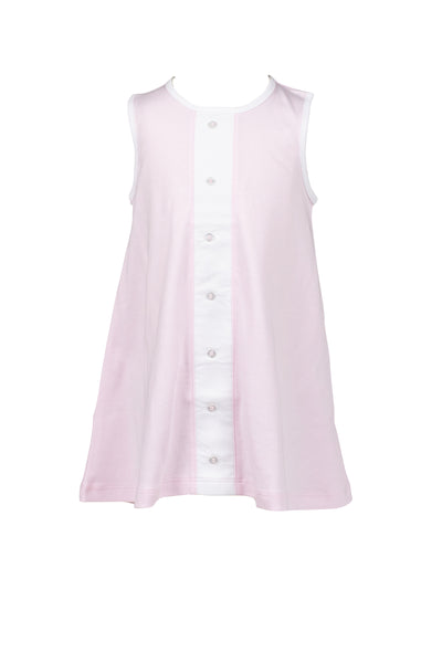 The Proper Peony Parkside Pima Pink Button Dress