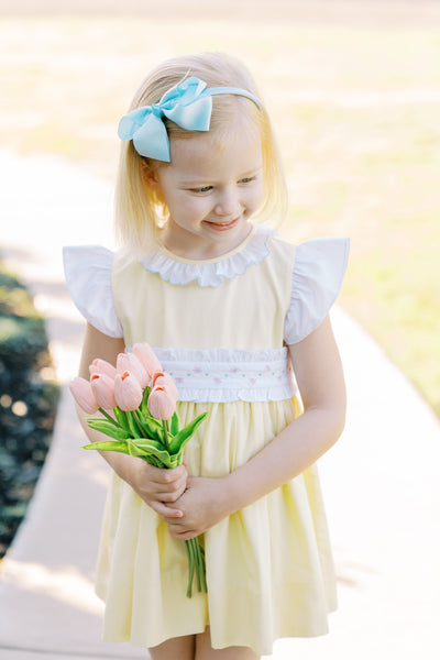 The Proper Peony Classic Ruthie Girl Dress -Yellow