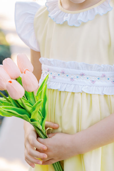 The Proper Peony Classic Ruthie Girl Dress -Yellow