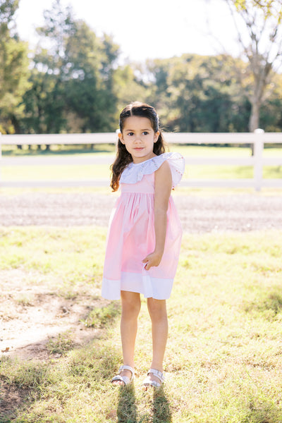 The Proper Peony Classic  Vivian Collar Dress - Pink