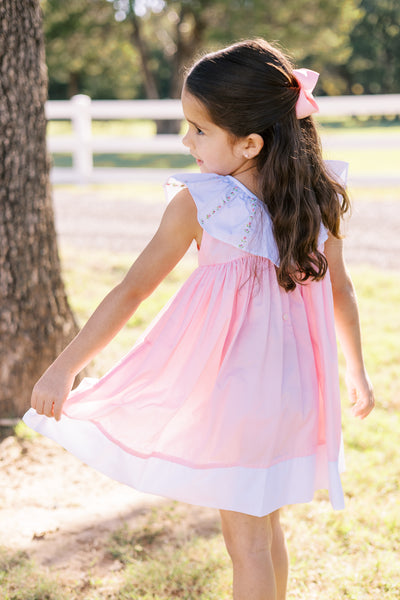 The Proper Peony Classic  Vivian Collar Dress - Pink