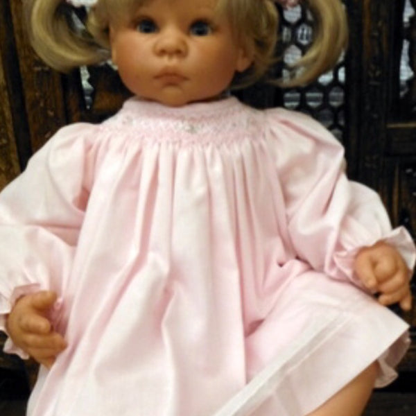 Will'beth Long Sleeve Pink Bishop Dress